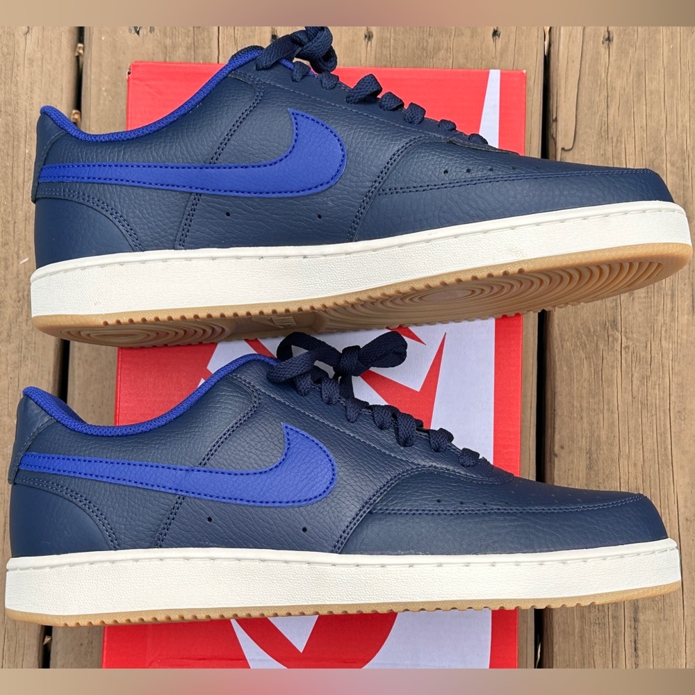 Nike Court Vision Mens 11.5 Womens 13 Unisex Blue Lifestyle Casual Sneaker NEW - Picture 6 of 10
